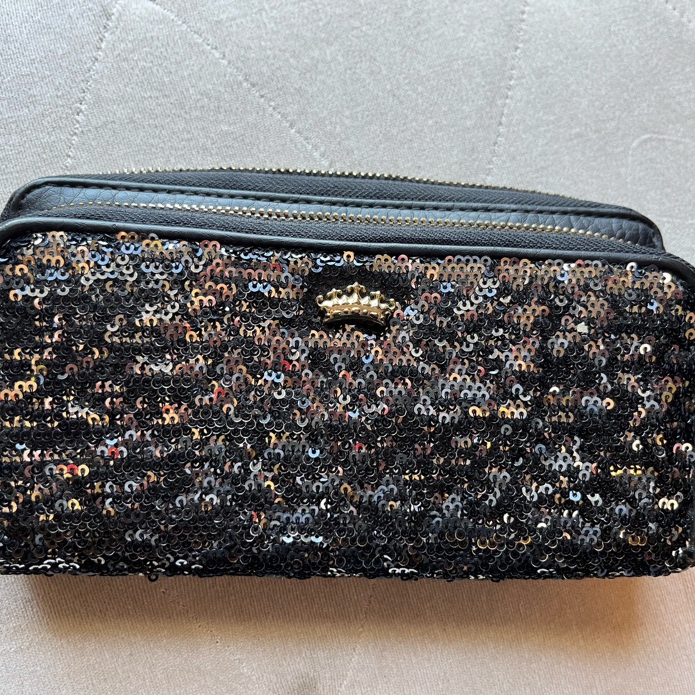 Juicy couture, black sequin wallet